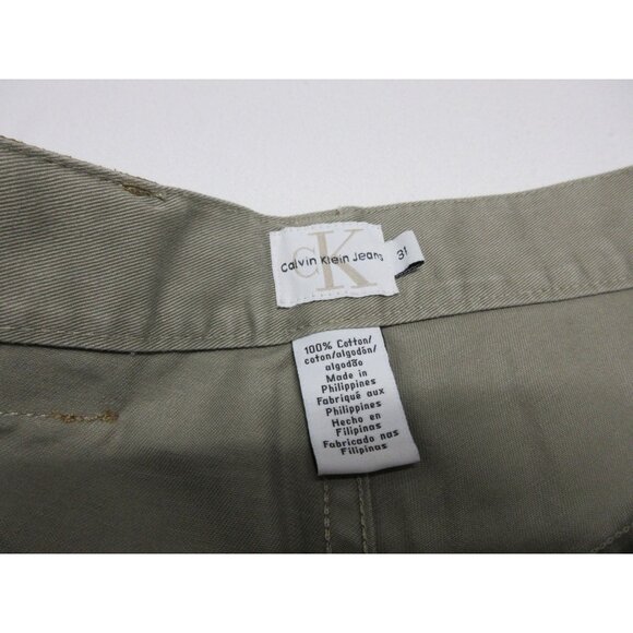 Calvin Klein men's lightweight khaki mid rise tapered leg chino pants 31 x 32 - Picture 8 of 12